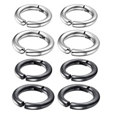 8 PCS Non Pierced Dangle Earrings Clips Without Piercing Circle Cuff