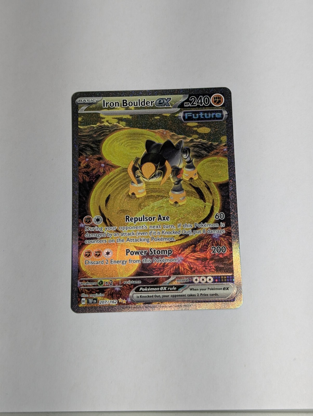 Pokemon TCG Iron Boulder ex - 207/162 - SV05: Temporal Forces Near Mint