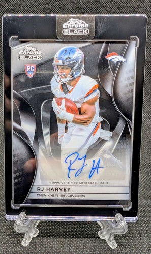 2025 Topps Chrome Black RJ Harvey Rookie Autograph Broncos RC RAU-RH
