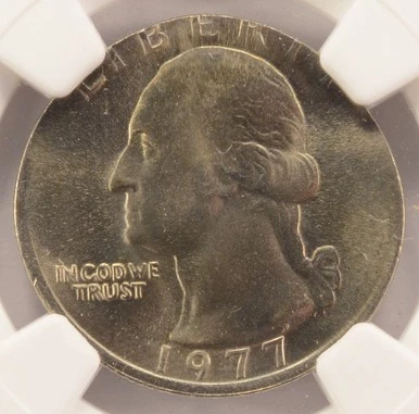 1977 25c Washington Quarter Struck on Nickel Planchet NGC MS66