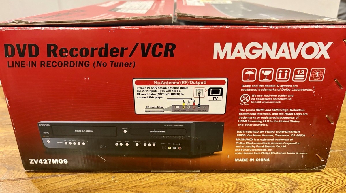 Magnavox ZV427MG9 DVD/VHS Recorder (Black) With Remote & Manual IN