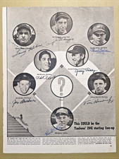 1941 Yankees Pre-Season Paper SIGNED 16x Joe DiMaggio