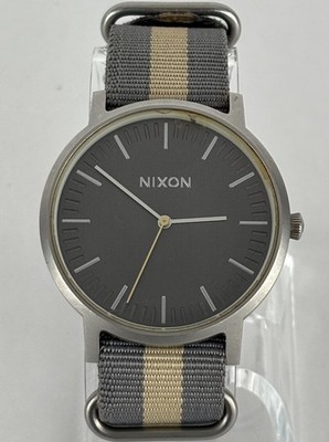 Nixon The Porter  Bring It  40mm Silver Tone Quartz Watch w/Band & New Battery