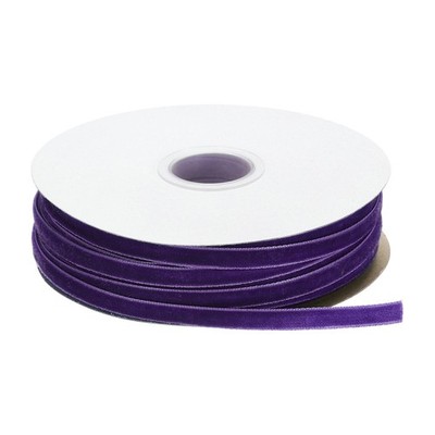 Samtband Geschenkverpackung 50 Yard x 1/4'' Dunkellila Einseitiges Samtbandrolle