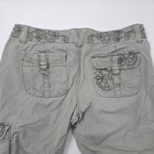  Aeropostale Y2K Women's Cargo Embroidered Capri Pants Size 7/8 Olive Green Aero — photo 3
