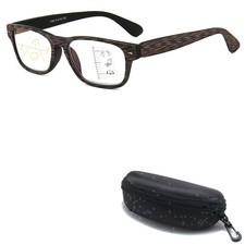 Retro Wood Grain Multifocal Reading Glasses Multifocus Glasses Computer Readers