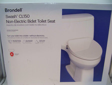 Brondell Swash CL150 For Elongated Non-Electric Bidet Toilet Seat, New, Open Box