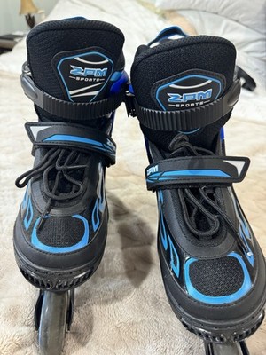 ZPM Sports Adjustable Inline Skates Black Blue Youth Youth 4-7