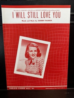 I Will Still Love You Piano Voice Sheet Music Johnny Parker 1952 Garlock Sherer