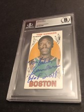 BECKETT Autographed Tom Satch Sanders 1969 Topps Rookie Signed HOF 2011 RC 980