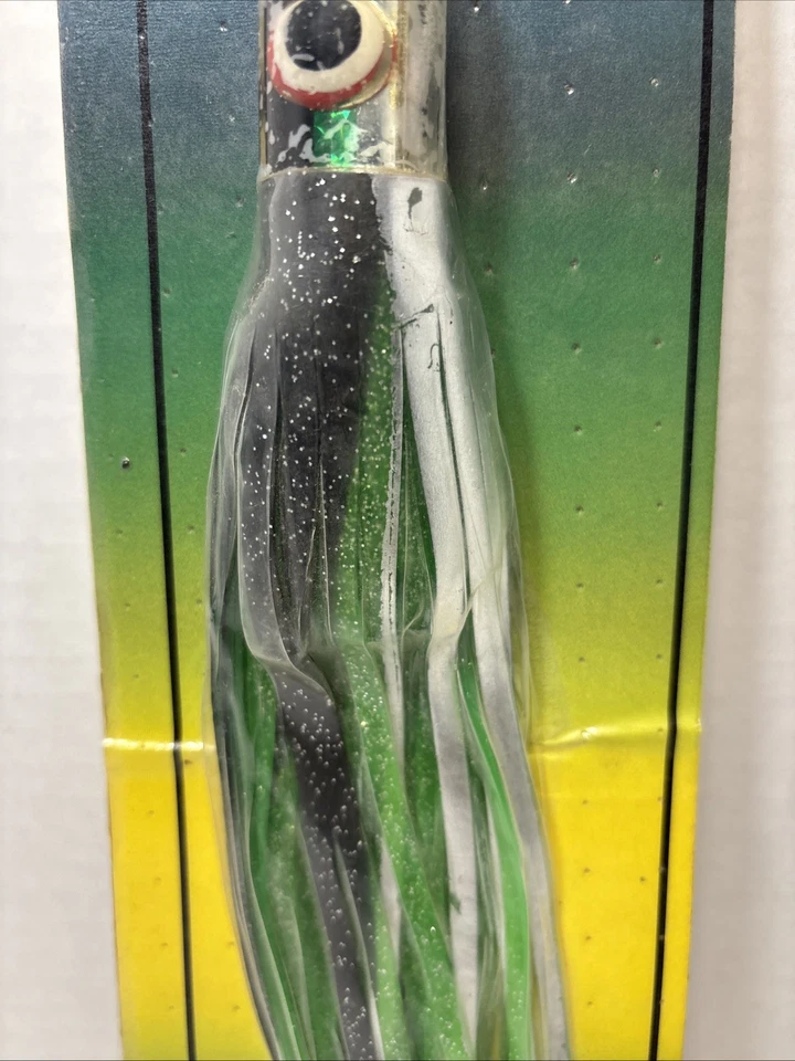 Sevenstrand Tuna Marlin Fishing Lure 11" Vintage Green Black Silver - Image 3 of 4