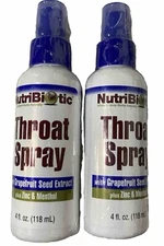 Nutribiotic Throat Spray With grapefruit seed extract 2 Bottles (2x4oz)