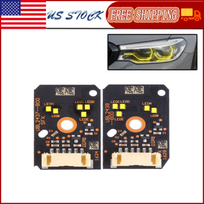 Yellow DRL LED Boards For BMW F90 M5 G30 530i 540i M550iX Headlight Angel eyes