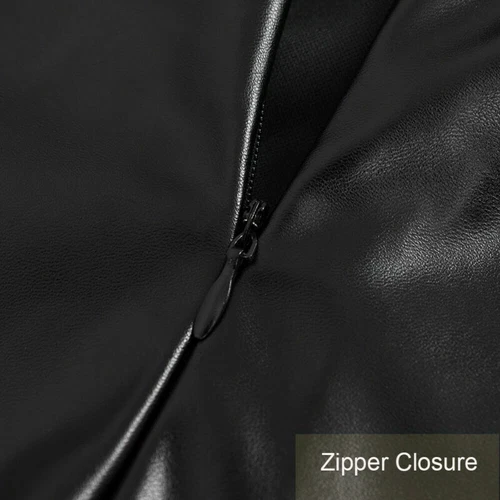 Women Strapless Leather Bodycon Mini Dress Club Party Sleeveless Sexy Sundress - Picture 11 of 24