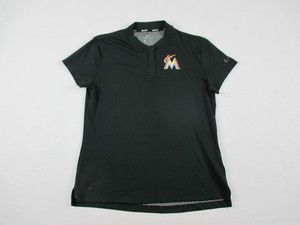 Miami Marlins Nike Polo Shirt Women's Black Dri-Fit Used Medium | eBay