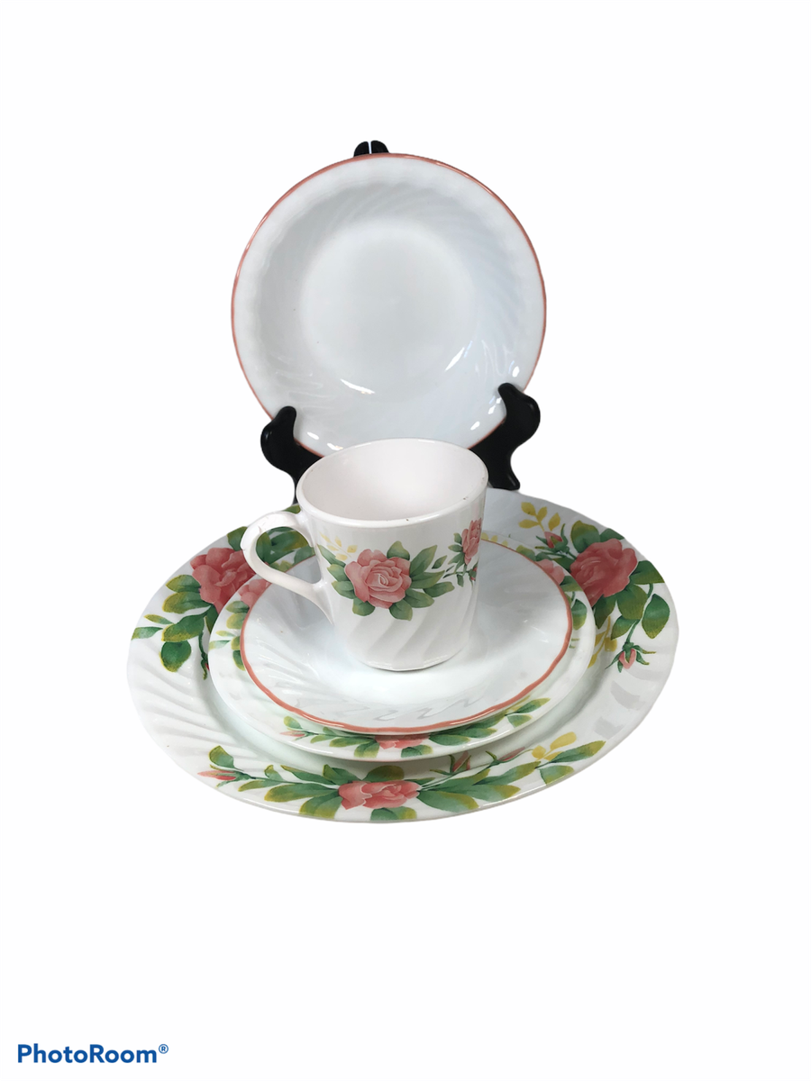 pc Place Settings, Elegant Rose (Corelle) by CORNING