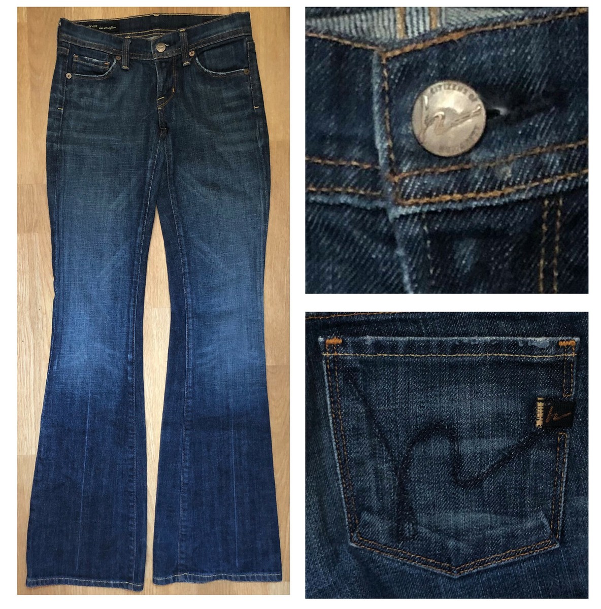 CITIZENS OF HUMANITY INGRID STRETCH #002 LOW WAIST FLARE