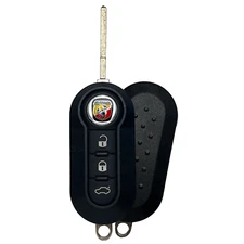 OEM 2012-2019 Fiat 500 Abarth Logo Flip Key Fob Remote Transmitter Uncut blade