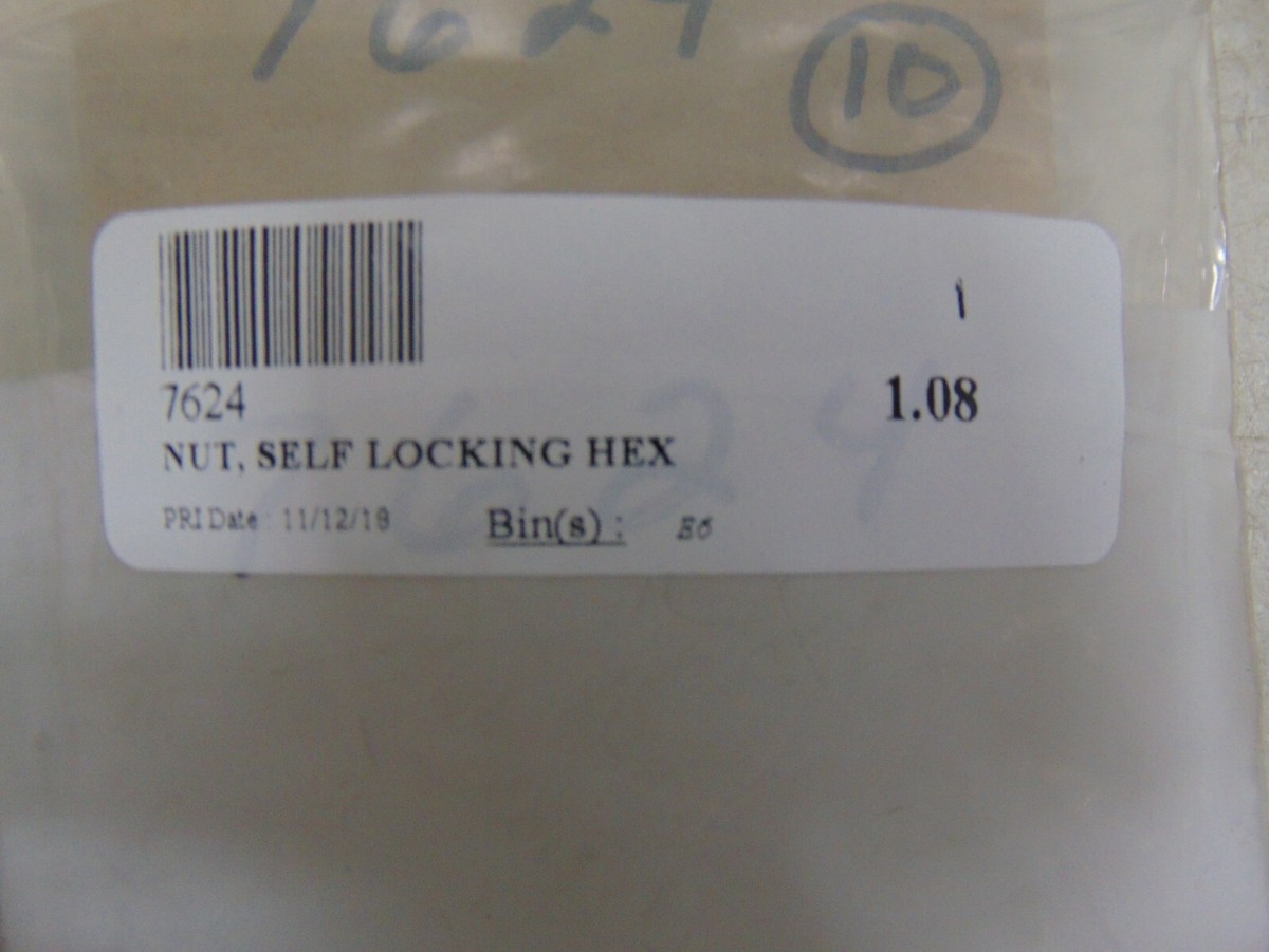 kk様 Genuine Harley Davidson Self Locking Hex Nut Qty 1 P/N: 7624