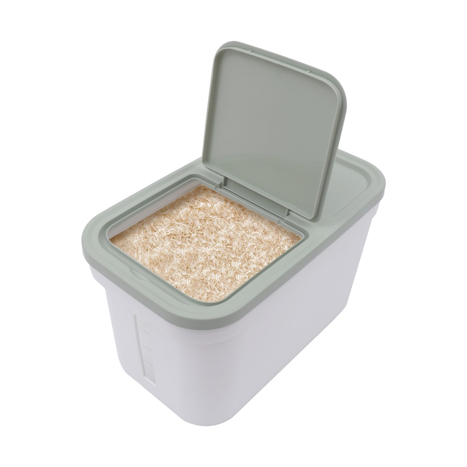 10kg Rice Food Storage Container Large Flour Box Rice Dispenser W/Cup