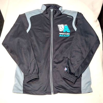 Cliff Keen Athletic Jacket Men's Large Wrestling Attix Black / Gray Graphic