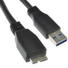 USB 3.0 Micro B Cable A Male to Male 35cm Data Lead for External Hard Drive 0.3M