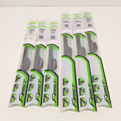 Valeo Car Window Windshield Wipers | 15'' (3) 21'' (2) 22'' (1) | Pack of 5 | MC390