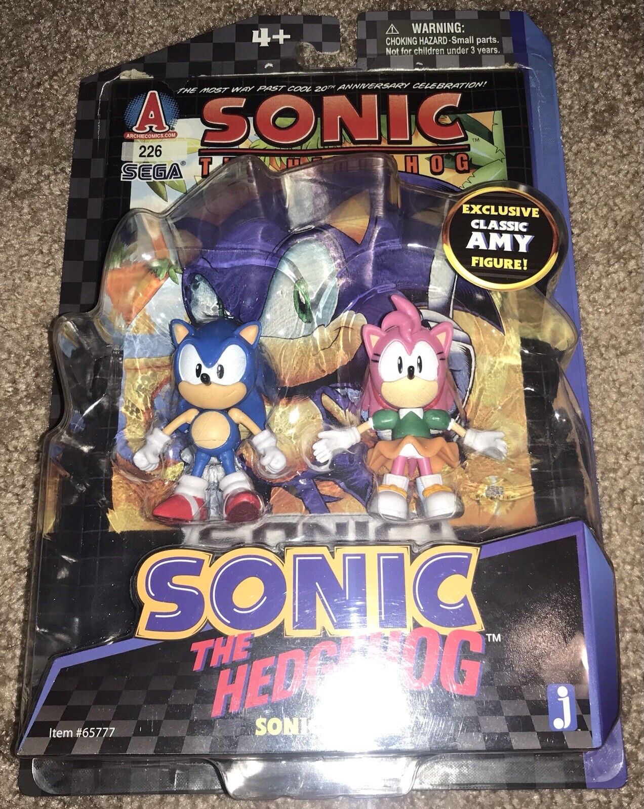 Sonic The Hedgehog Comic Series Sonic & Amy 3.5 Action Figure 2-Pack 