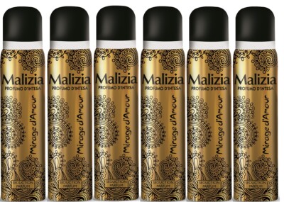 MALIZIA Profumi d´intesa Mirage D´amour  DEO 6 x 100ml  Seduction Parfum 