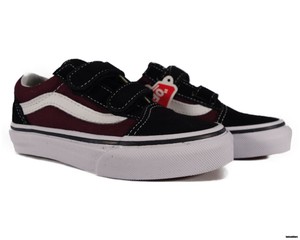 vans old skool burgundy black