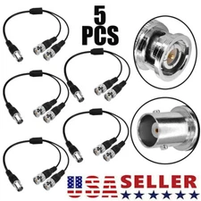 BNC Female to BNC Male Y Type Splitter Combiner Adapter Test Probe Wire Cable 5x