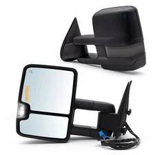 Tow Mirrors For 2003 2004 2005 2006 GMC Sierra 1500 Power Heated Signal Truck