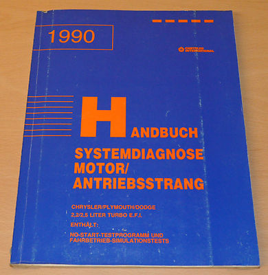 Chrysler Plymouth Dodge 1990 2,2 2,5 Liter Turbo Motor Bremsen Werkstatthandbuch