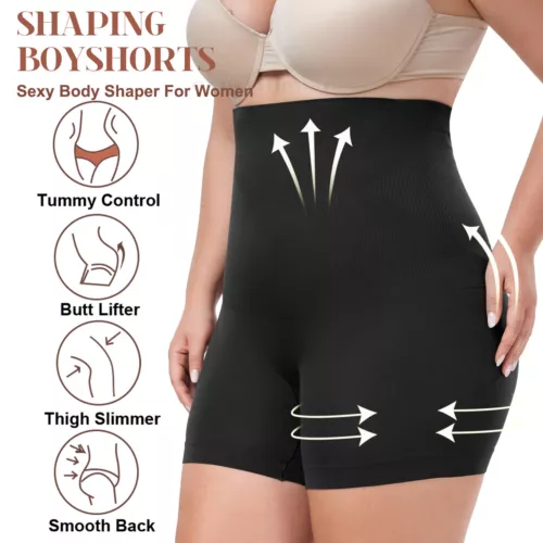 Plus Slip Shorts nahtlos glatt Training Yoga Fahrrad Shorts für Frauen unter Kleid - Bild 8 von 23