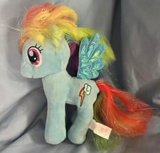 TY My Little Pony Sparkle Rainbow Dash Plush Beanie Baby Small Stain Tag Damage
