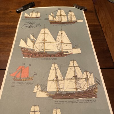 VINTAGE IDEA DESIGN III TRE TRYCKARE GOTHENBURG SWEDEN SAILING SHIPS POSTER