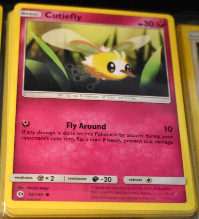 Cutiefly # 92/149 Sun & Moon Base Set Pokemon Trading TCG Game Cards NM/MINT