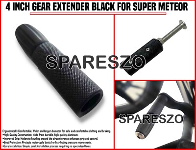 ''4 INCH GEAR EXTENDER, BLACK'' FIT FOR ROYAL ENFIELD SUPER METEOR 650