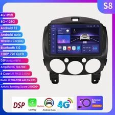 8+128GB Android 12 Car Stereo Radio For Mazda 2 2007-2014 8Core GPS DSP CarPlay