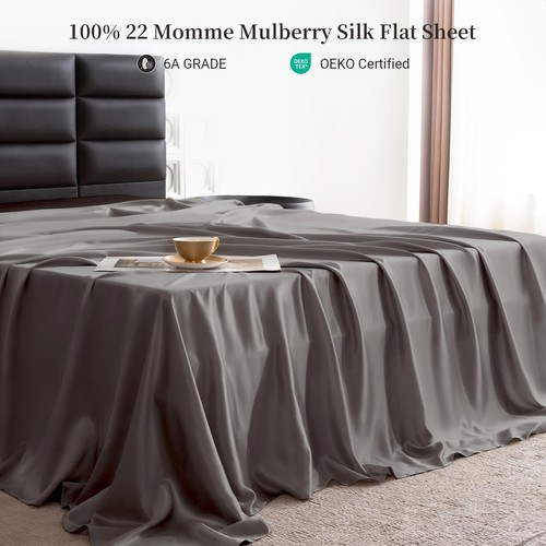 THXSILK Silk Sheet Set 4 Pcs, King Size Sheet Set, 22 Momme 7A+ Silk Sheets, ... - Picture 2 of 8