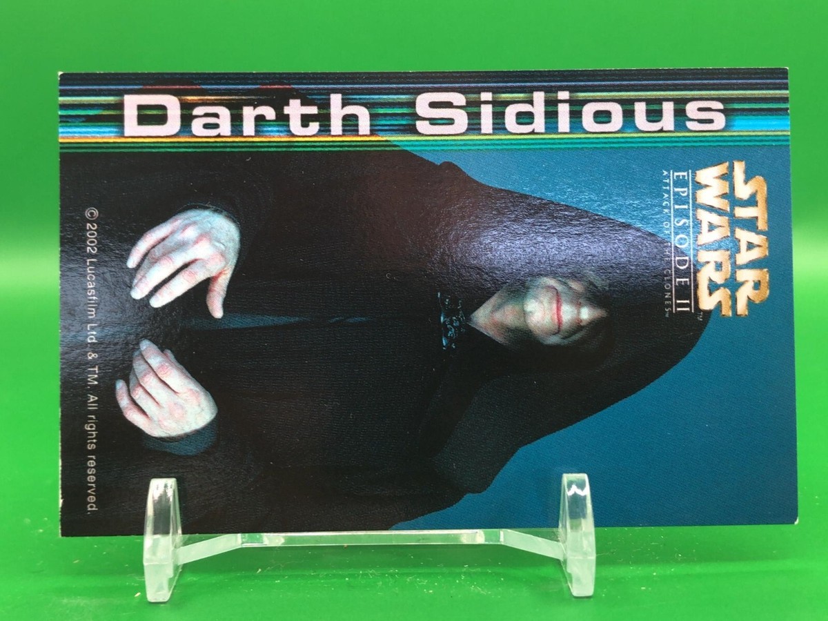 Darth Sidious Star Wars Episode 2 Attack of The Clones Card 2002