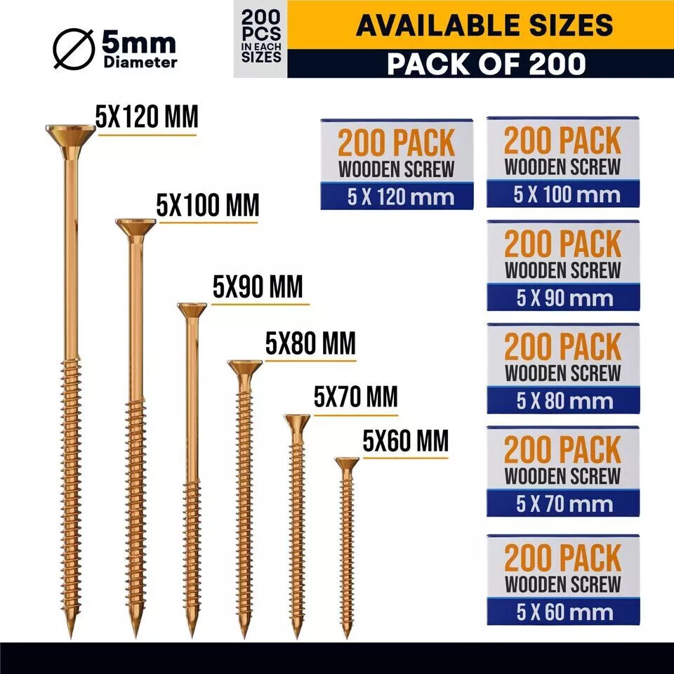 Wood Screws Sizes Spax Wirox Timber Construction Screw 120mm X 6mm