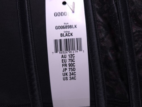 Goddess Women's Lace Bustier Longline Bra Style 689 Black Size 34C NEW - Picture 5 of 11