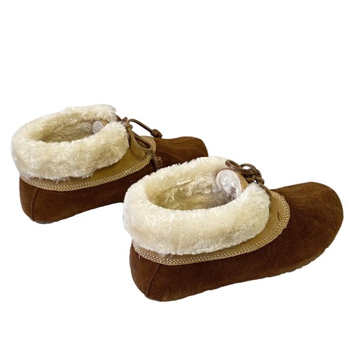 Sperry Emory stivaletti anatra pantofole donna taglia 5 marrone marrone marrone scamosciato pelliccia sintetica - Foto 9 di 13