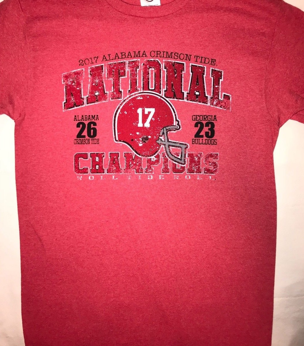 2018 Alabama Crimson Tide Championship Score T-shirt Cardinal heather color