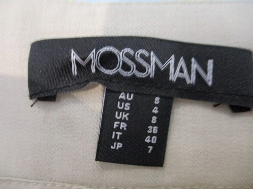 Mossman womens mini skirt bone/beige faux wrap 8 - Picture 5 of 8