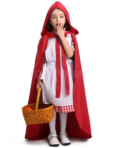 Mujeres Niñas Caperucita Roja Halloween Criada Oktoberfest Disfraz de cuento de hadas - Imagen 28 de 53