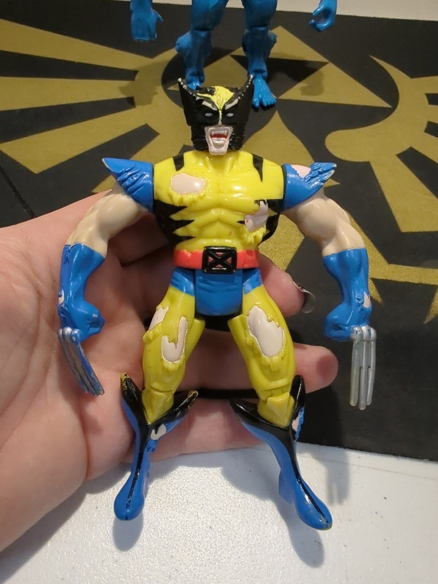 ToyBiz X-Men Battle Ravaged Wolverine 1994 & Mutant Flipping Power