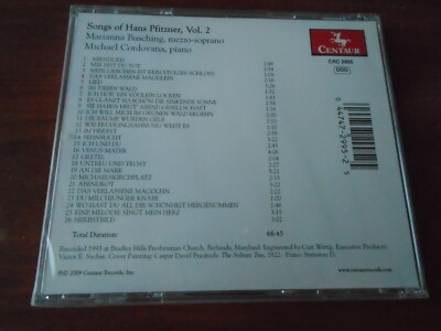 レーガー＆プフィッツナー
管弦楽曲集
ウラニア盤LP 1952年発売 Songs of Hans Pfitzner Vol. 2 New Sealed CD Centaur 44747299525| eBay