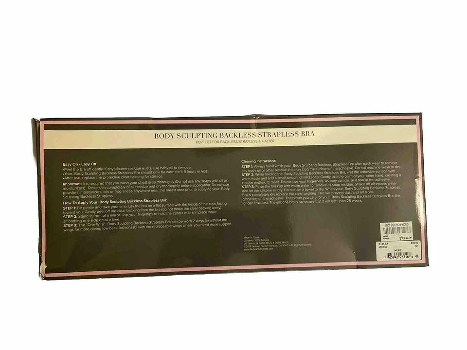 Sujetador sin tirantes sin espalda esculpido cuerpo formas moda talla DD Foto 3 de 4